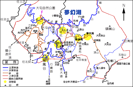 陽明山國家公園交通系統圖