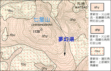 陽明山棲地地質圖