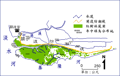 台北關渡紅樹林濕地圖