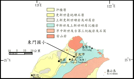 臺北市東門國小校園地質圖