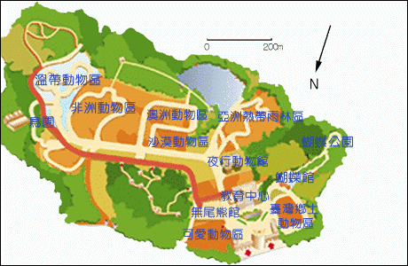 市立動物園棲地景觀圖