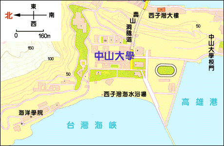 高雄西子灣至柴山岩岸棲地位置圖