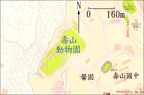 高雄市壽山動物園棲地位置圖