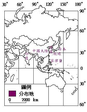 鴨跖草主要分布地